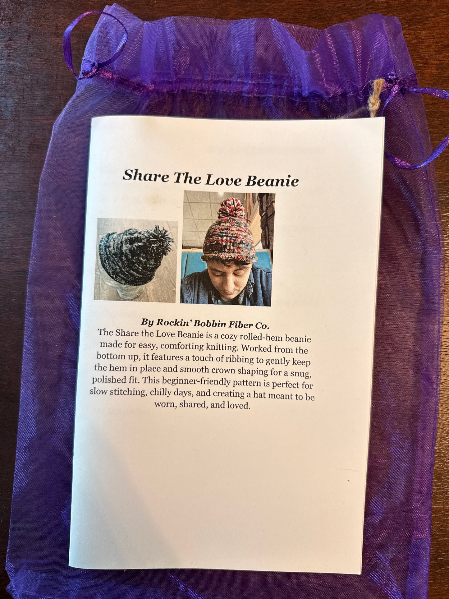 Beginner Hat Kit Superwash Yarn