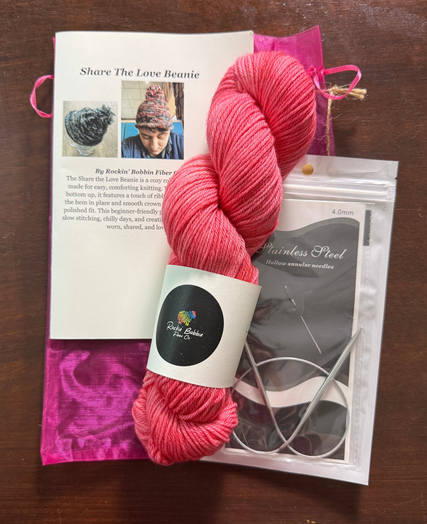 Beginner Hat Kit Superwash Yarn