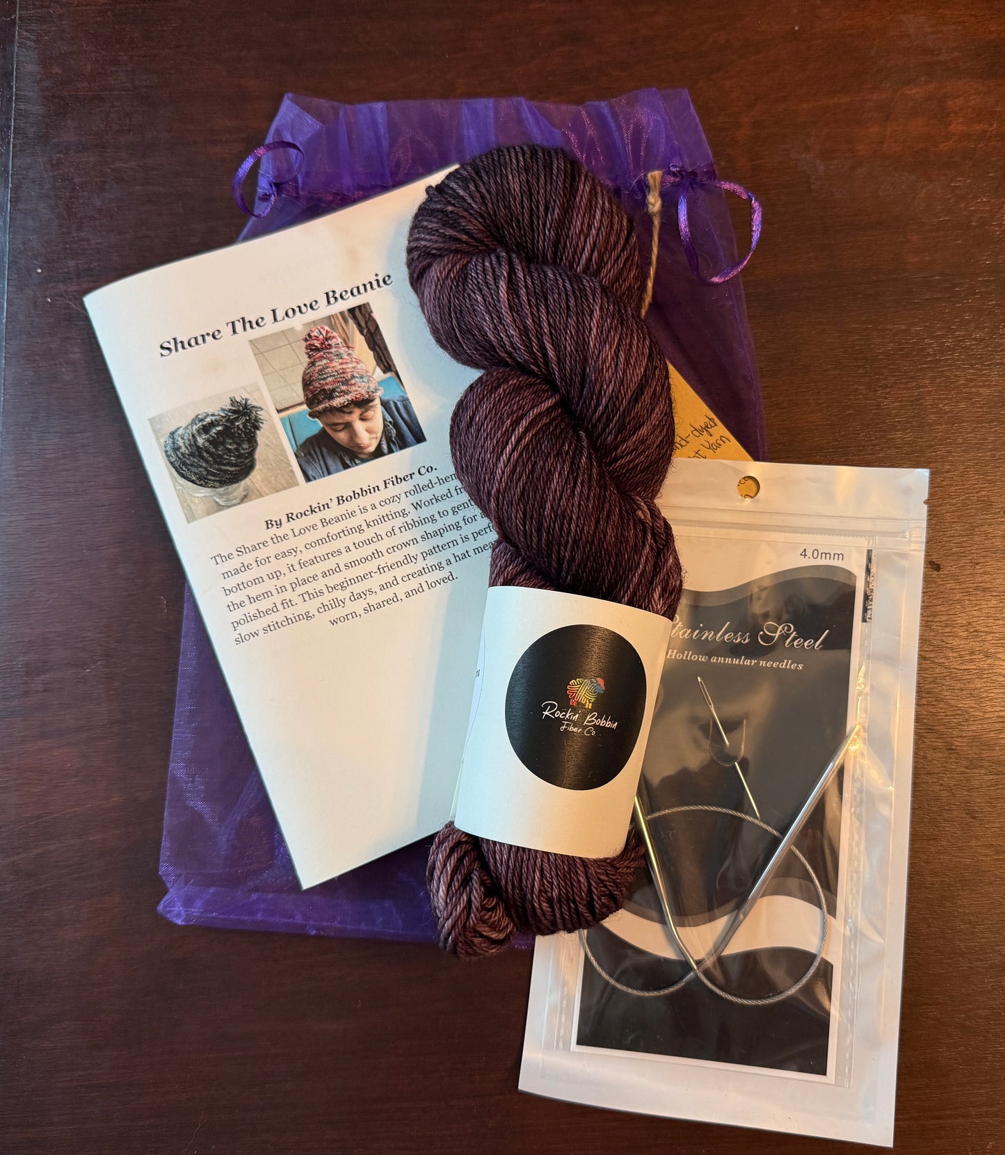 Beginner Hat Kit Superwash Yarn