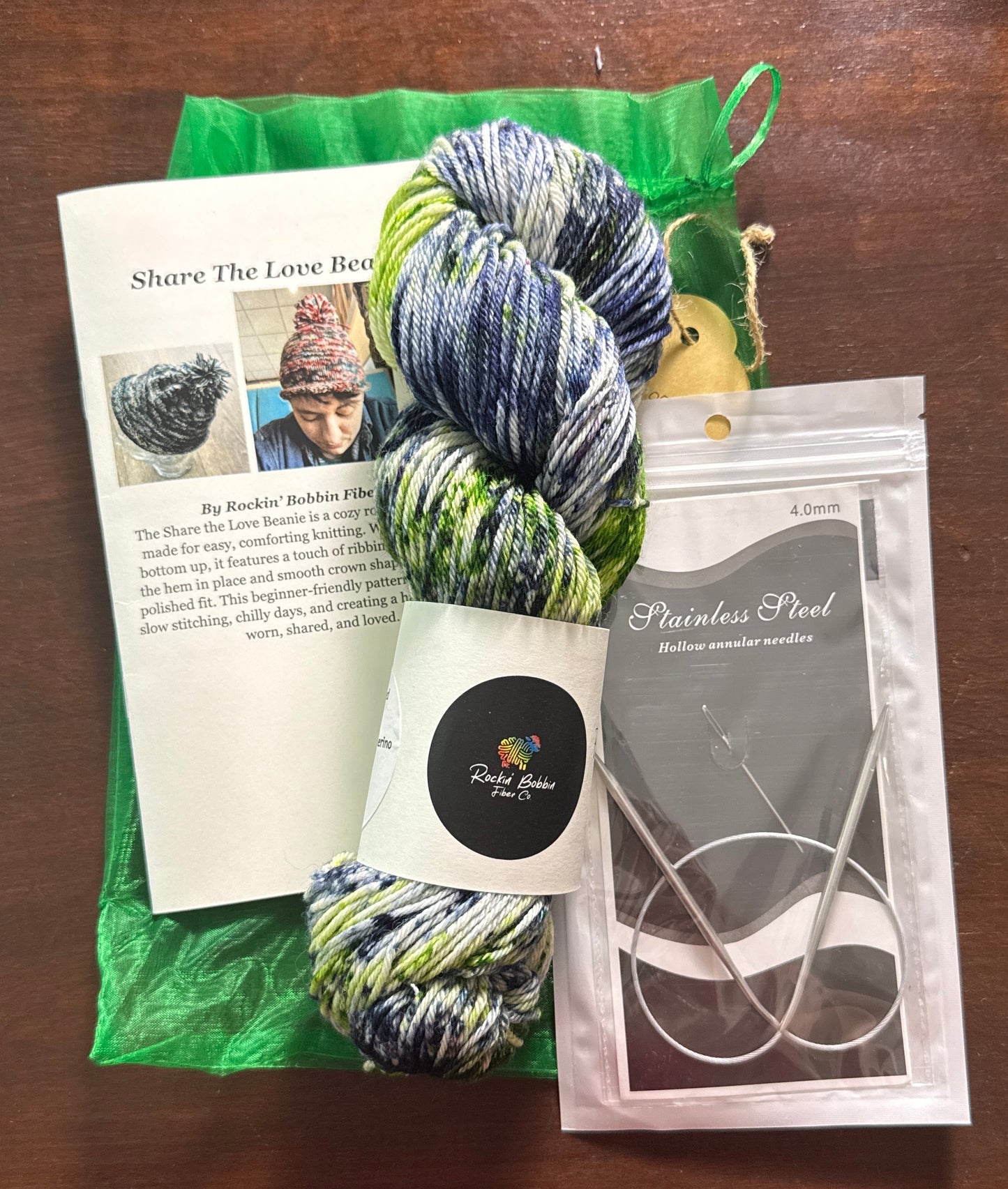 Beginner Hat Kit Superwash Yarn