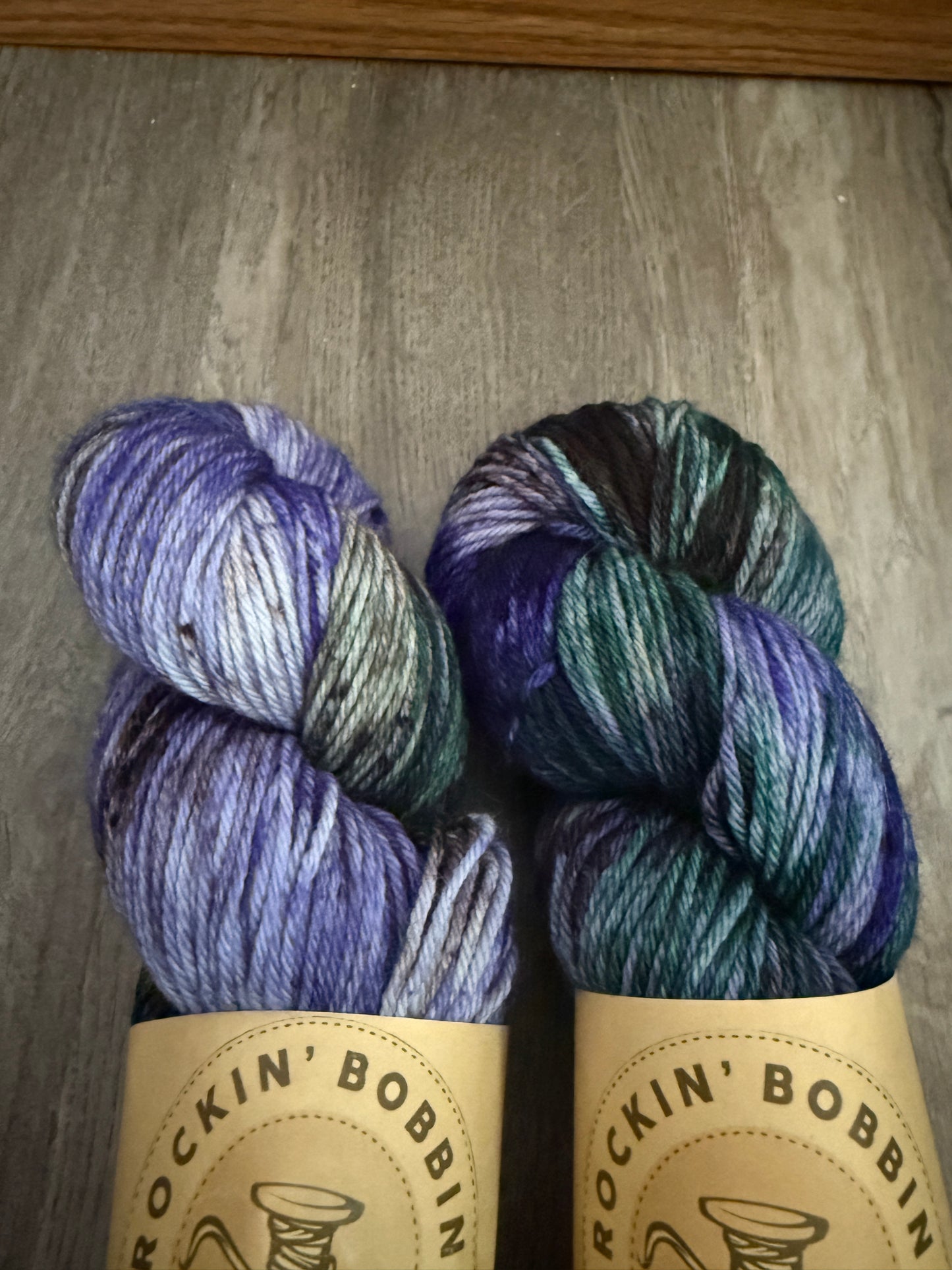 OOAK : purple, green and brown variegation