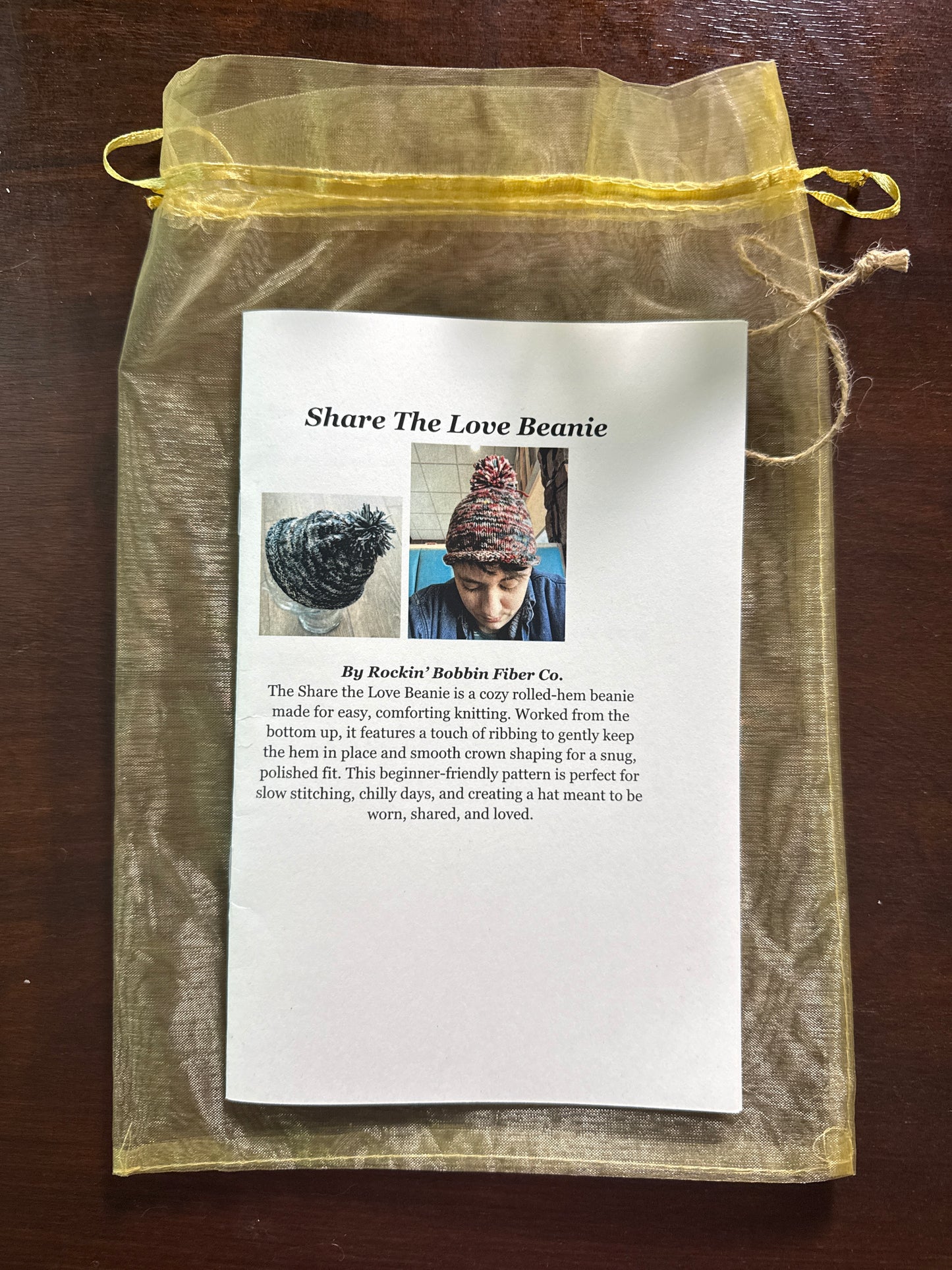 Beginner Hat Kit Non-Superwash Yarn